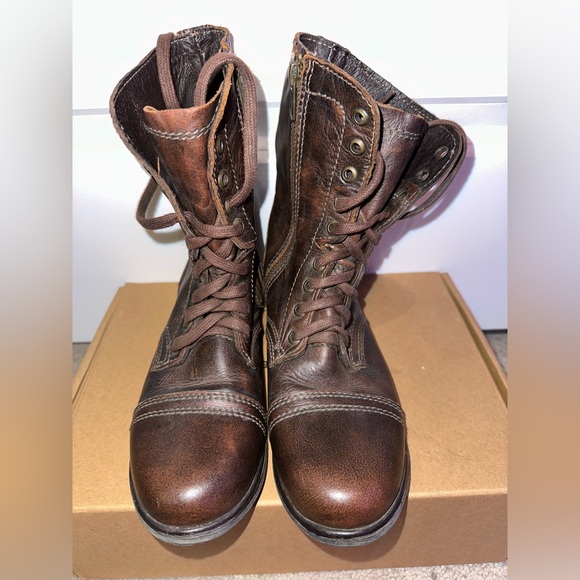 Steve Madden Brown Troopa Boots - Picture 5 of 9